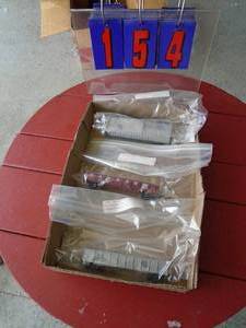 Marx fast freight coal car, wabasit ore car & c & O # 3945 box car. As shown.