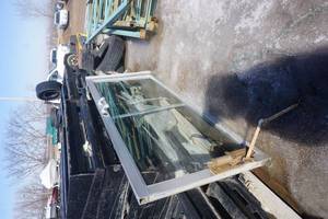 Commercial Metal Framed Glass Panel Entry Door