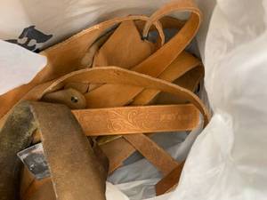 ASSORTED LEATHER STRIPS, SPURS