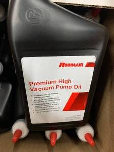 NEW CASE, ROBINAIR PREMIUM HIGH VACUUM PUMP OIL