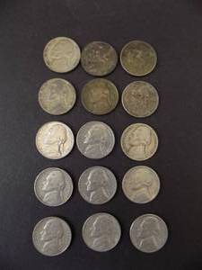 Lot of Nickles 15 Count