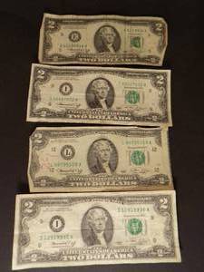 4 - 1976 Series $2 Green Seal