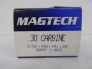 50 Rounds Magtech .30 Carbine 110 Grain