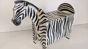 lot 112 image: Adorable Zebra Toy Box