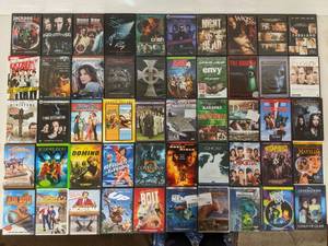 lot 158 image: 50 Assorted VHS Tapes-Scooby-Doo  Blade of Glory  Up  Anchorman  Ray  Pitch Perfect  Matilda  Dogma  Forgetting Sarah Marshall,Ghost,Finding Nemo, Mortal Combat Annihilation, Scary Movie 4 ,Ghost Rider.  And More