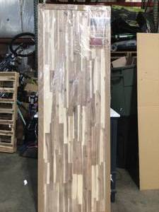 HARDWOOD REFLECTIONS Unfinished Acacia 6 ft. L x 25 in. D x 1.5 in. T Butcher Block Countertop IN GOOD CONDITIONS