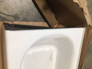 American Standard Princeton 60 in. x 30 in. Right Hand Drain Rectangular Apron Front Bathtub in White has minor damage on the sides review all pictures
