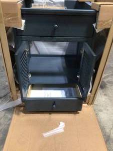 Home Decorators Collection Cottage 24 in. x 21-58 in. Vanity Cabinet Only in Harbor Blue good condition review all pictures