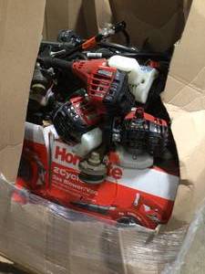 Pallet of assorted homelite weed trimmers (various conditions and sizes) unchecked review all pictures