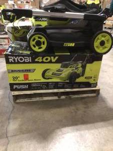 Mix Lot of Tools Ryobi & Sunjoe ( 3 lawn mowers, Saw, Hand Blower) various conditions review all pictures