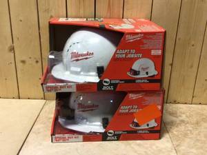 Milwaukee 450 Lumens LED SpotFlood Headlamp with Hardhat&nbsp&nbspCustomer Returns See Pictures