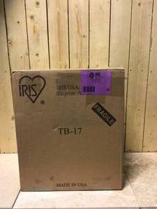 IRIS 17 Qt. Stack and Pull Nesting Storage Tote, with Black Latching Clips, in Clear, (5 Pack)&nbsp&nbspCustomer Returns See Pictures