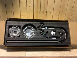 Vintage 2-Handle Floor-Mount Buthtub Freestanding Roman Tub Faucet in Brushed Nickel&nbsp&nbspCustomer Returns See Pictures