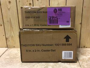 Husky 5 in. Black PP Caster Kit for Ready-to-Assemble Steel Garage Base Cabinets&nbsp&nbspCustomer Returns See Pictures