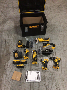 20-Volt MAX Cordless Combo Kit (7-Tool) with ToughSystem Case, (1) 20-Volt 4.0Ah Battery & (2) 20-Volt 2.0Ah Batteries by DEWALT Customer Returns See Pictures