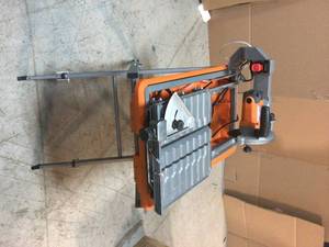 9 Amp Corded 7 in. Wet Tile Saw with Stand by RIDGID Cusotmer Returns See Pictures