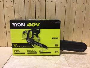 RYOBI 40V 10 in. Cordless Battery Chainsaw (Tool Only) Customer Returns See Pictures