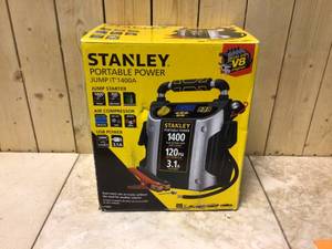 Stanley 1400 Peak Amp Portable Car Battery Charger with 120 PSI Air Compressor and 3 USB Charging Ports Customer Returns See Pictures