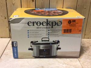 Crock-Pot 4-qt. Stainless Steel Cook and Carry Programmable Slow Cooker Customer Returns See Pictures