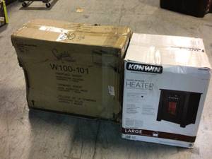Electric Infrared Fireplace Insert  Item W100-101 Customer Returns See Pictures