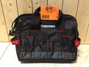 Husky 16 in. Large Mouth Tool Bag with Tool Wall Customer Returns See Pictures