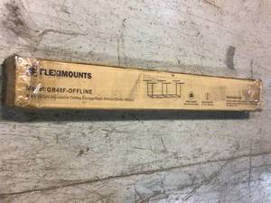 FLEXIMOUNTS White Adjustable Height Overhead Garage Storage Rack (96 in W x 48 in D) Customer Returns See Pictures
