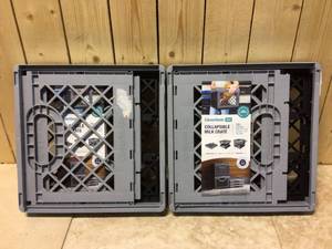 Clever Crates 25 l Collapsible Milk Crate in Grey and Black Customer Returns See Pictures