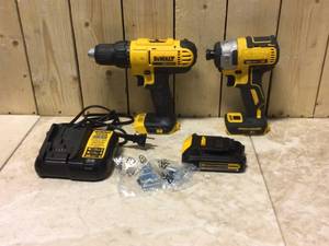 DEWALT 20-Volt MAX XR Cordless Brushless Hammer DrillImpact Combo Kit (2-Tool) 1 Battery and charger USED Customer Returns See Pictures