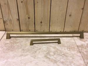 lot 13 image: Amerock Blackrock 18 in (457 mm) Center-to-Center Golden Champagne Cabinet Appliance Pull &nbspCustomer Returns See Pictures