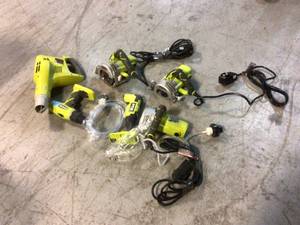lot 55 image: MIX LOT OF RYOBI TOOLS  ONLY FOR PARTS &nbspCustomer Returns See Pictures