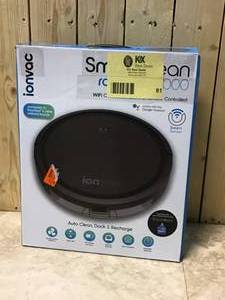 lot 61 image: Tzumi Ion Robotic Vacuum Cleaner Wi-Fi Connected Self-Charging Controlled Via Mobile App or Voice Activated 14.4-Volt &nbspCustomer Returns See Pictures