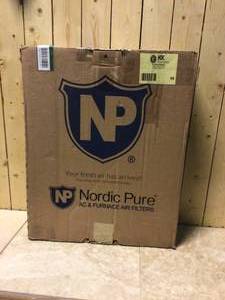 lot 66 image: Nordic Pure 16 in. x 25 in. x 1 in. Allergen Pleated MERV 12 Air Filter (6-Pack) &nbspCustomer Returns See Pictures