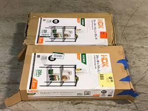 lot 79 image: HDX Black 3-Tier Metal Wire Shelving Unit (24 in. W x 30 in. H x 14 in. D)&nbspCustomer Returns See Pictures