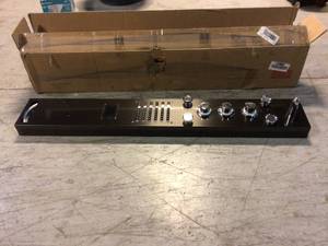 lot 88 image: ELLO&ampALLO 53 in. 10-Jet Shower Panel System in Brushed Black with LED Rainfall Waterfall Shower Head Handshower and Tub Spout &nbspCustomer Returns See Pictures