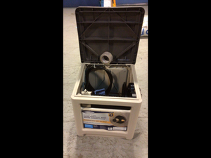 lot 95 image: Suncast 225 ft. Hose Cabinet Beige&nbspCustomer Returns See Pictures