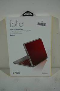 lot 158 image: NEW Zagg Folio Tablet Keyboard Case - iPad Air 2