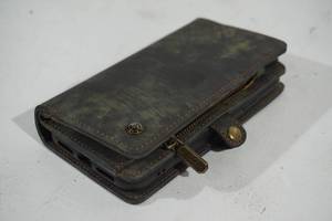 lot 162 image: CaseMe Leather Protective Wallet Style Phone Case - BrownBlack