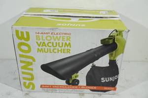 lot 103 image: Unused SunJoe 14 Amp Electric Blower Vacuum Mulcher