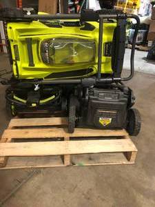 Lot of 3 assorted Ryobi Cordless Lawn Mowers (does not include battery or chargers) conditions unknown review all pictures