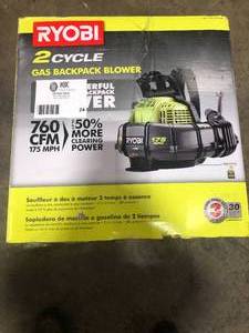 RYOBI 175 MPH 760 CFM 38cc Gas Backpack Leaf Blower (new) review all pictures