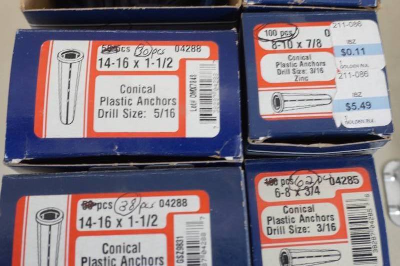 lot 509 image: plastic anchors