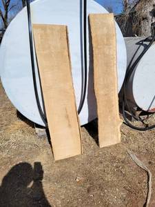 (2) OAK Live Edge Slabs - Dimensions 58 x 14 x 54 and 62 x 12 x 54