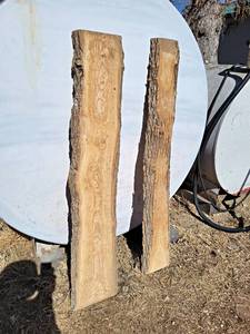 (2) OAK Live Edge Slabs - Dimensions 58 x 12 x 54 and 58 x 9 x 54