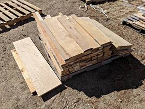 Pallet of Mixed Species Short Pieces and Cut-Offs - Longest is about 48 - Overall the pallet is about 44 x 48 x 18