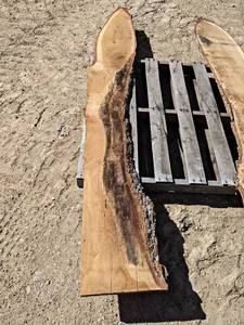 OAK Live Edge Slab - Approx. 84 x 13 x 1 Overall  - Dried