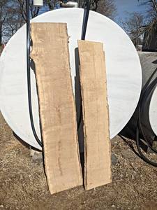 (2) OAK Live Edge Slabs - Dimensions 58 x 12 x 54 (Split) and 63 x 13 x 54