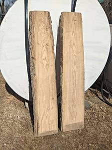 (2) OAK Live Edge Slabs - Dimensions 58 x 12 x 54 and 58 x 11 x 54