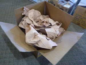 lot 84 image: Box of Leather Scrap
