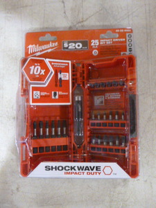 lot 91 image: Milwaukee 25 Piece Impact Driver Bit Set
