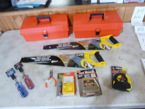 lot 100 image: Toolboxes with Tools